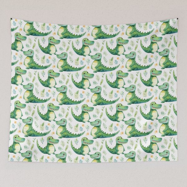Item preview, Savage Sophistication: Intriguing Crocodile Watercolor Art designed and sold by qoodesignstudio.