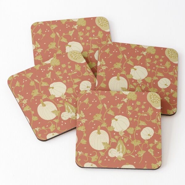 Item preview, Orange and White Pumpkin Vines designed and sold by PatternedbySab.