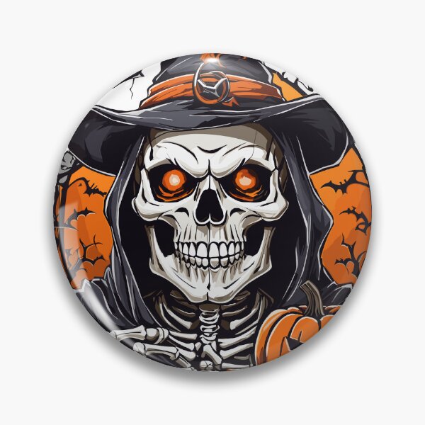 Item preview, Halloween Witch Skeleton Skull Pumpkin - T-Shirt designed and sold by PrintyArts.