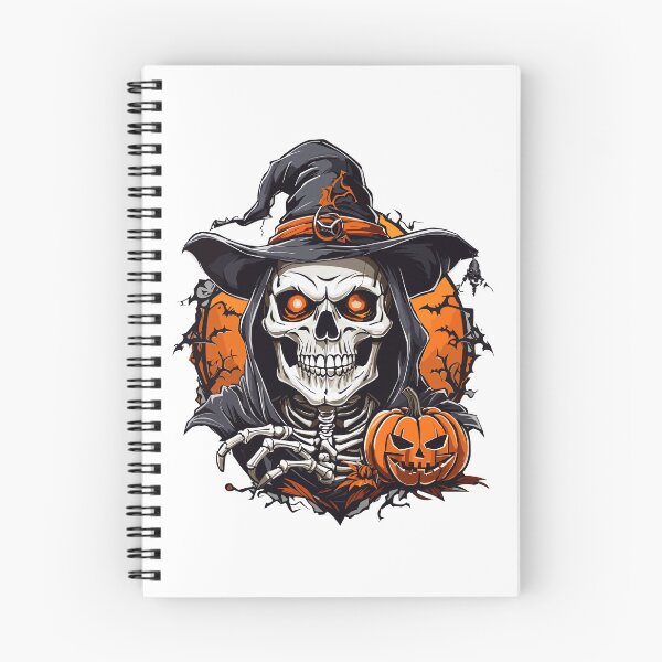 Item preview, Halloween Witch Skeleton Skull Pumpkin - T-Shirt designed and sold by PrintyArts.