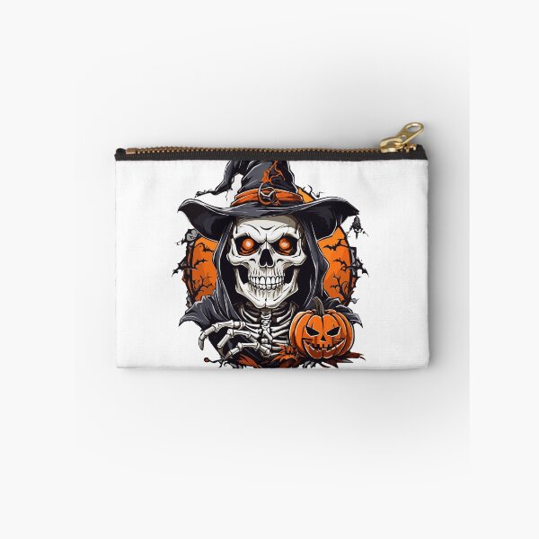 Item preview, Halloween Witch Skeleton Skull Pumpkin - T-Shirt designed and sold by PrintyArts.