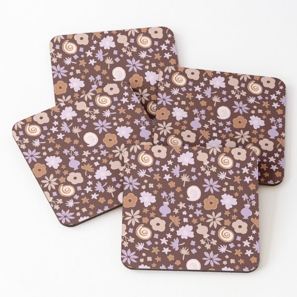 Item preview, Boho Pastel Lilac Purple Beige Brown Flower Pattern Girls Room designed and sold by blomastudios.