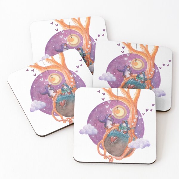 Item preview, Two penguins making music together in their own little world. designed and sold by PenguinGirl-Art.