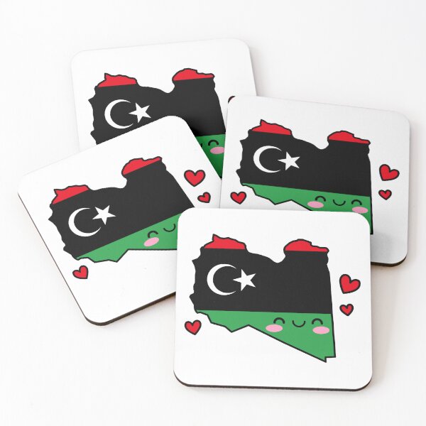 Item preview, Libya Flag Map Smile with Love designed and sold by pixelsparkzone.