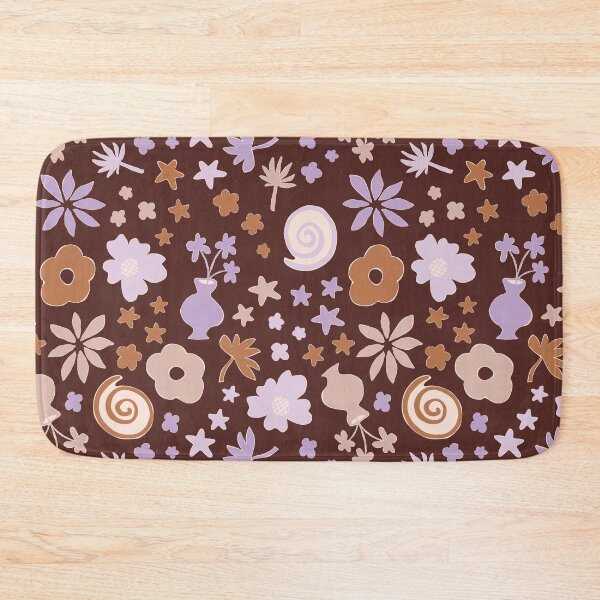 Item preview, Boho Pastel Lilac Purple Beige Brown Flower Pattern Girls Room designed and sold by blomastudios.
