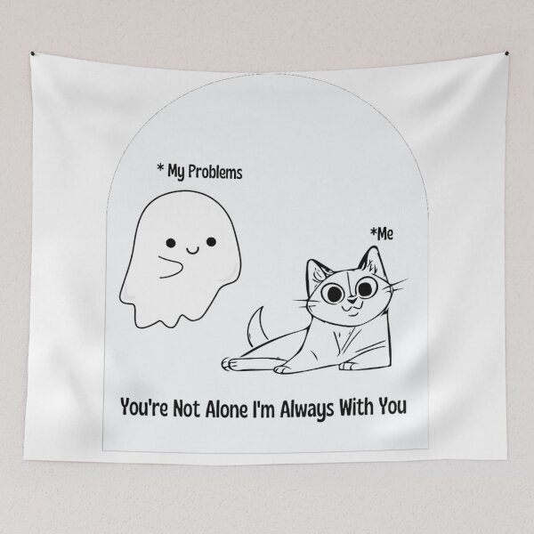 Item preview, Me And My Problems Funny Cat And Ghost designed and sold by prsagar01.