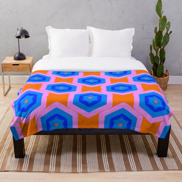 Artikelvorschau, Sechseck in Rosa und Blau mit einem Stern entworfen und verkauft von KeksWorkroom.