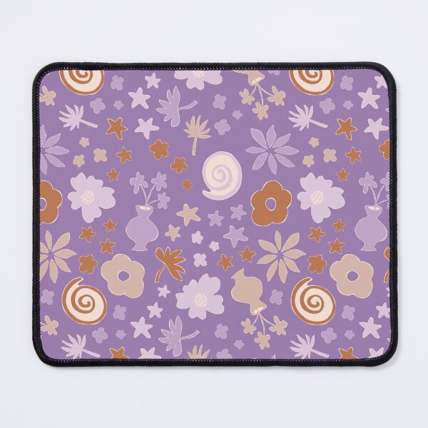 Item preview, Boho Purple Lilac Beige Brown Flower Pattern Girls Room designed and sold by blomastudios.