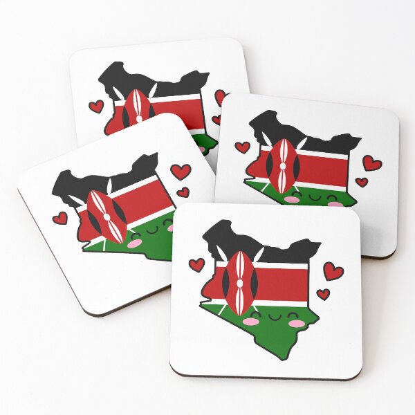 Item preview, Kenya Flag Map Smile with Love designed and sold by pixelsparkzone.