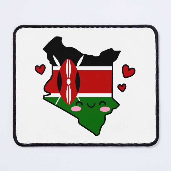 Item preview, Kenya Flag Map Smile with Love designed and sold by pixelsparkzone.