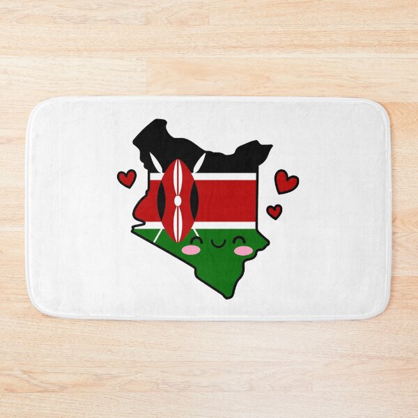 Item preview, Kenya Flag Map Smile with Love designed and sold by pixelsparkzone.