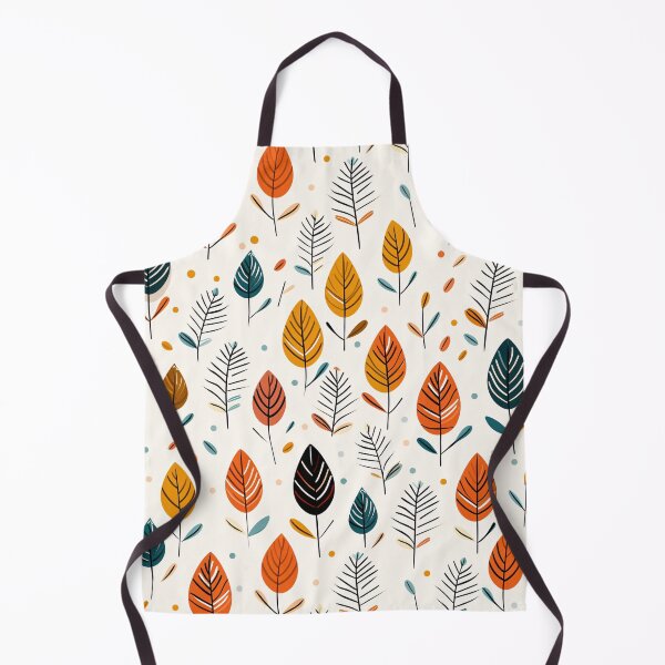 Item preview, Autumn Leaves 70s Style Minimalist Pattern designed and sold by candlewithhare.