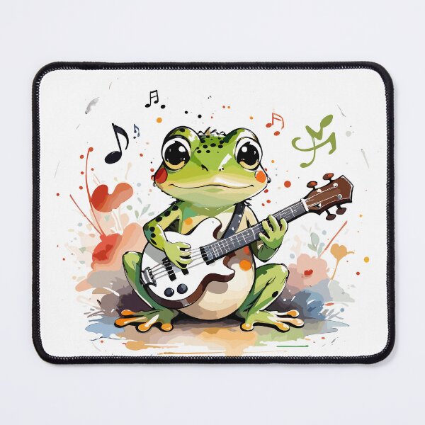 Item preview, Banjo frog playing electric guitar designed and sold by MindFrank.