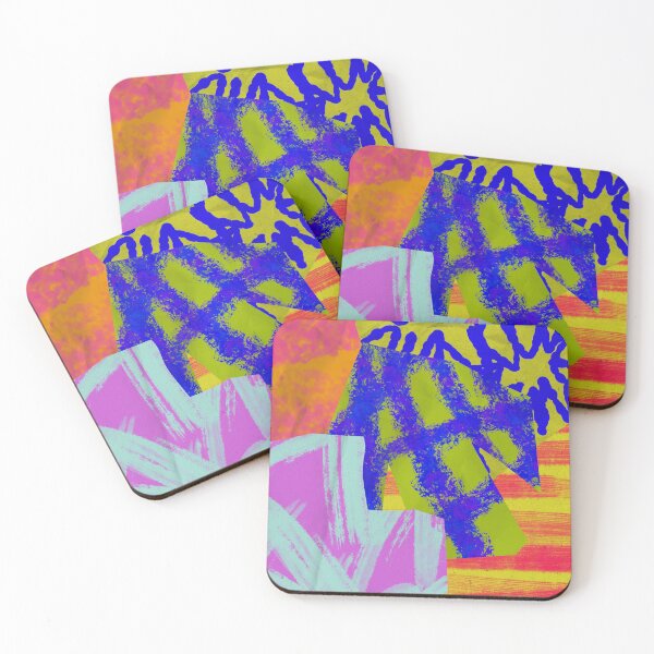 Item preview, colourful geometry collages pattern designed and sold by ichirochen.