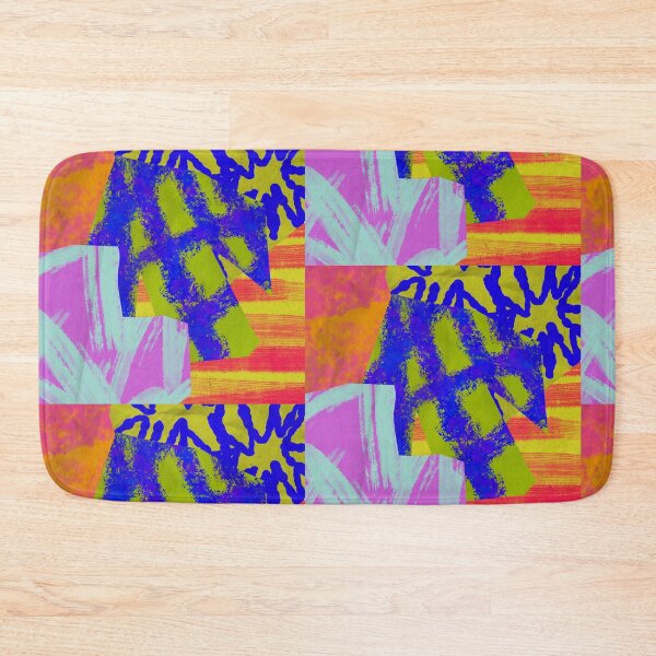 Item preview, colourful geometry collages pattern designed and sold by ichirochen.
