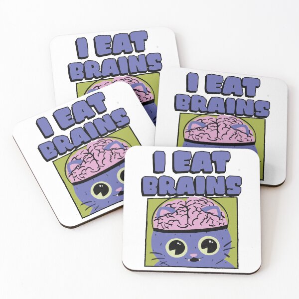 Item preview, Cute Zombie Cat I Eat Brains designed and sold by PRINYOS.