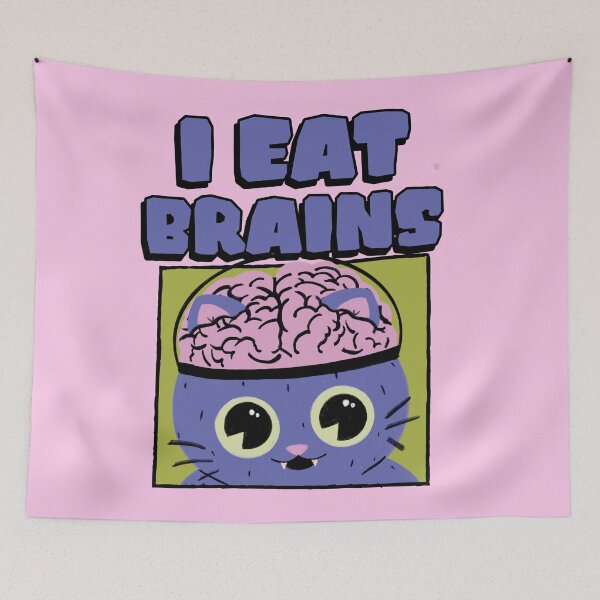 Item preview, Cute Zombie Cat I Eat Brains designed and sold by PRINYOS.