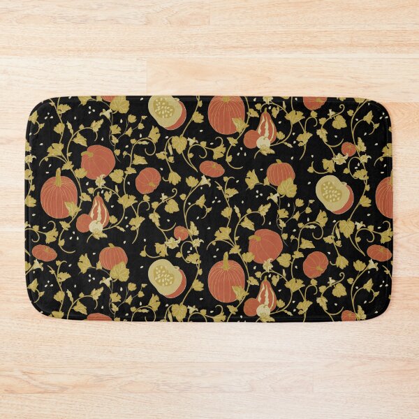 Item preview, Black and Orange Halloween Pumpkin Vines designed and sold by PatternedbySab.