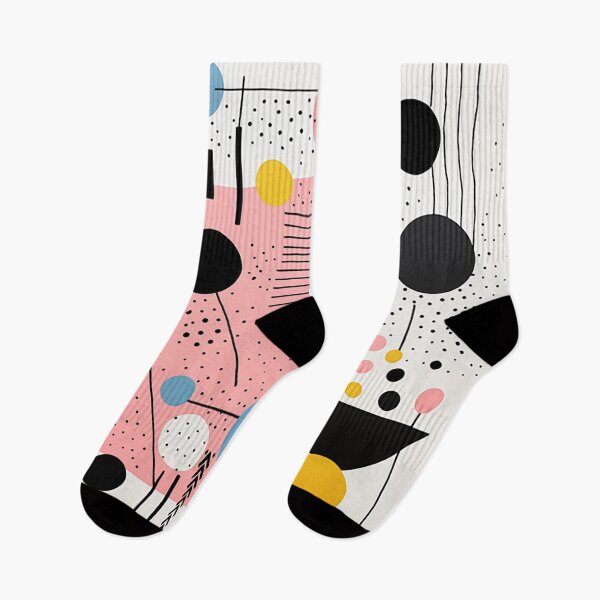 Item preview, Memphis Minimalism: Simple Geometric Elegance in Black, White, and Pink designed and sold by PaintbrushPlace.