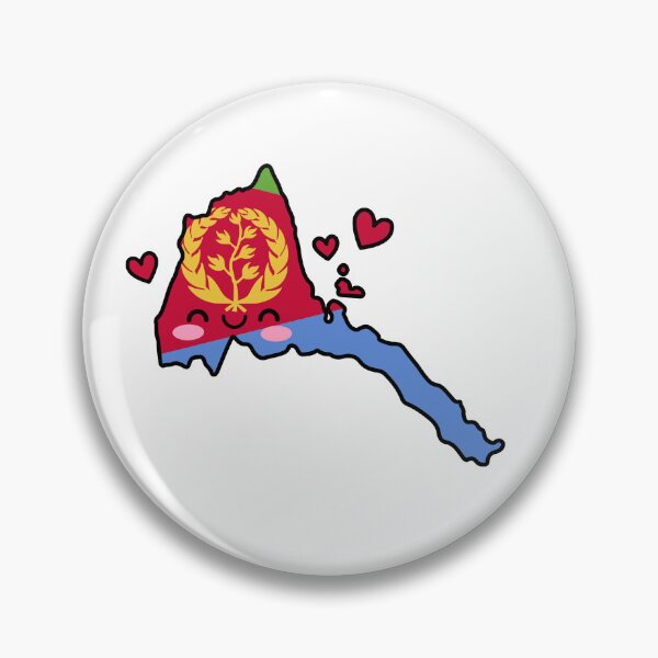 Item preview, Eritrea Flag Map Smile with Love designed and sold by pixelsparkzone.