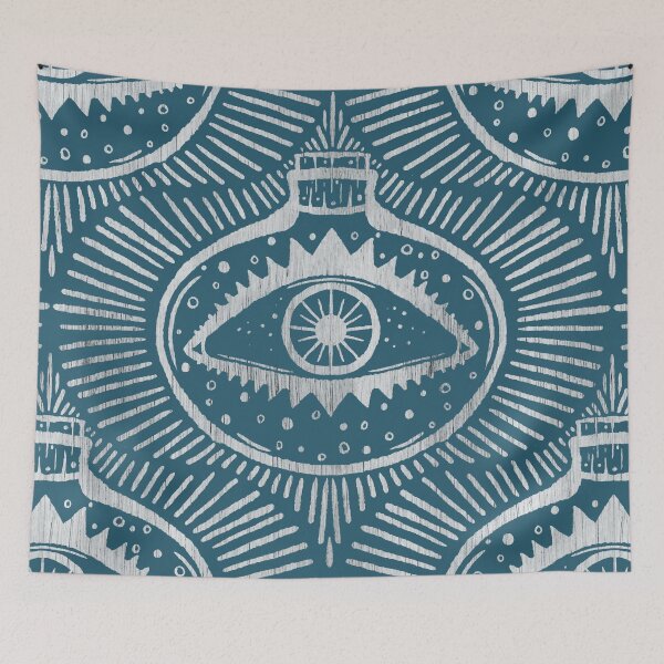 Item preview, Blue Evil Eye in Potion Vial - Wierdcore Pattern designed and sold by rnmarts.