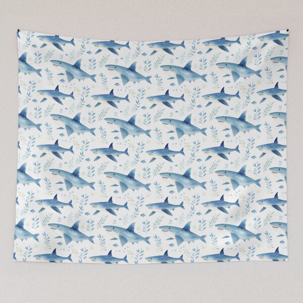 Item preview, Ocean's Majesty: Graceful Shark Watercolor Art designed and sold by qoodesignstudio.