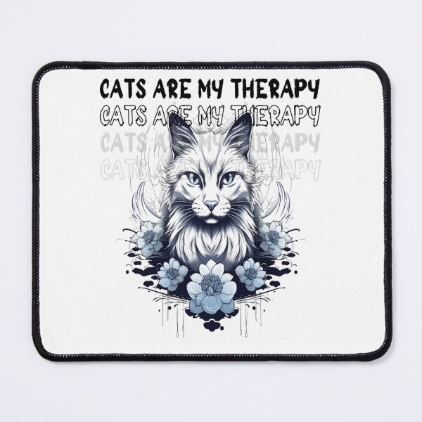 Item preview, Cats are my therapy - Maine Coon floral art designed and sold by alaa-mously.