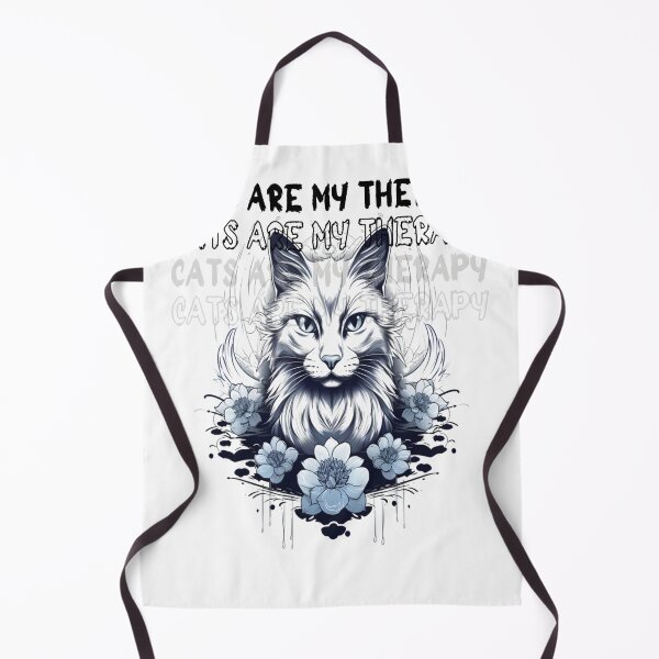 Item preview, Cats are my therapy - Maine Coon floral art designed and sold by alaa-mously.