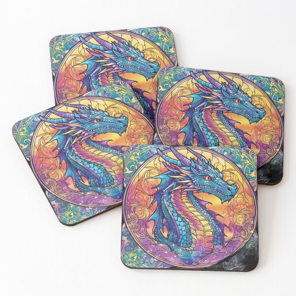 Item preview, Stained Glass Frost Dragon designed and sold by IvoryTowers.