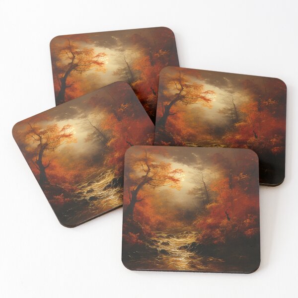 Item preview, Sunrise, or sunset, in a forest drawn by an impressionist designed and sold by PetroliniVideo.