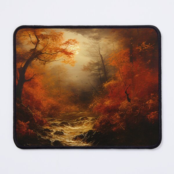 Item preview, Sunrise, or sunset, in a forest drawn by an impressionist designed and sold by PetroliniVideo.