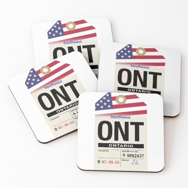 Item preview, Ontario (ONT) California Airline Luggage Tag designed and sold by travelwitheric.