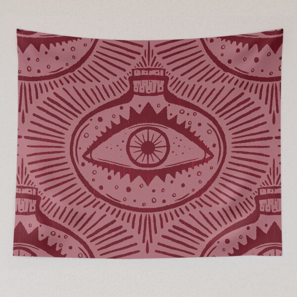 Item preview, Pink Evil Eye in Potion Vial - Wierdcore Pattern designed and sold by rnmarts.