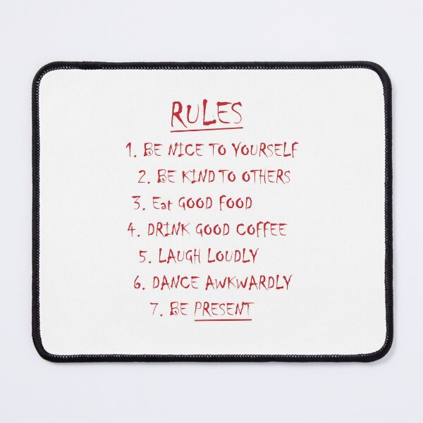 Item preview, House Wall Art  Rules, Retro Wall Art, Rules Art Print, Retro Quote Print, Apartment Wall Art Print, Dorm Room Decor, Red Minimalist Print, designed and sold by ayaato.