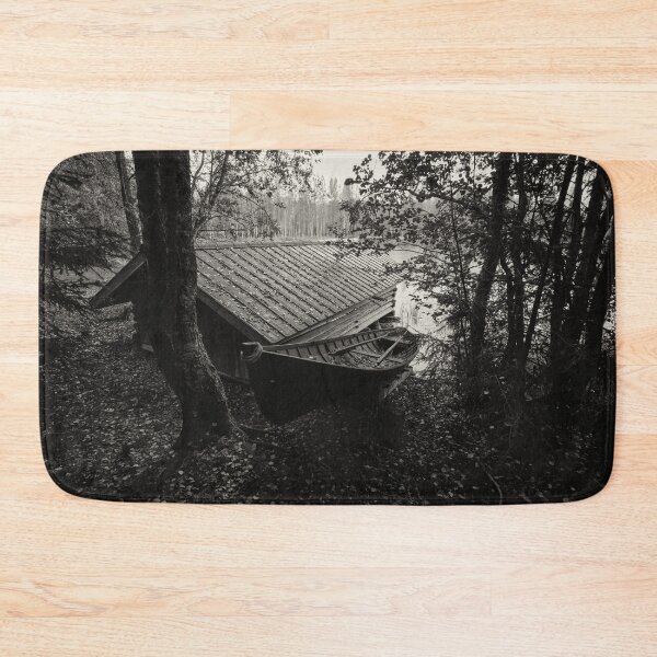 Item preview, The boat house and a rowing boat bw designed and sold by Jouko Lehto Photography.