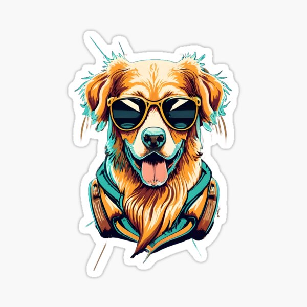 Item preview, Gangster Retriever trägt Sonnenbrille/Sonnenbrille designed and sold by Vinuk Wijesuriya.