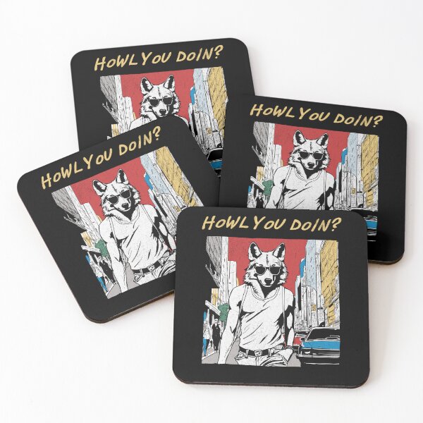 Item preview, Howl You Doin - Retro Wolf designed and sold by Hugo Bloke.