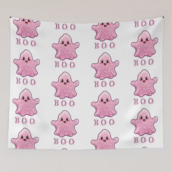 Aperçu de l'œuvre Thème mignon de boo fantôme rose Halloween 2023 créée et vendue par AndrewWorld.