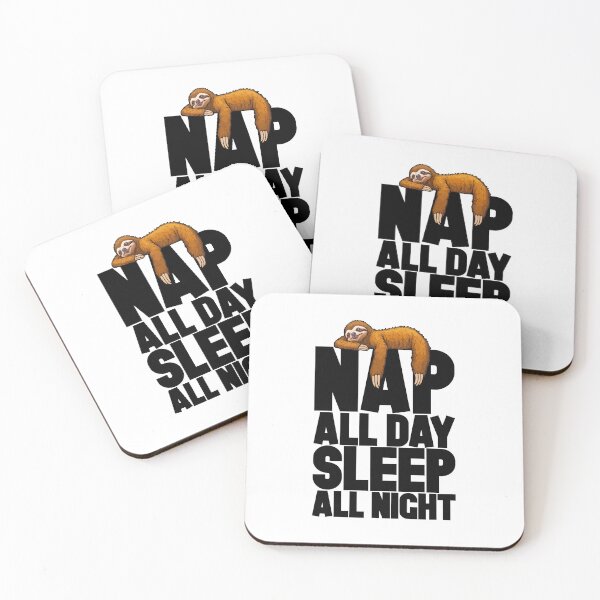 Item preview, Nap All Day Sleep All Night Funny Cute Lazy Sleepy Sloth designed and sold by GrandeDuc.