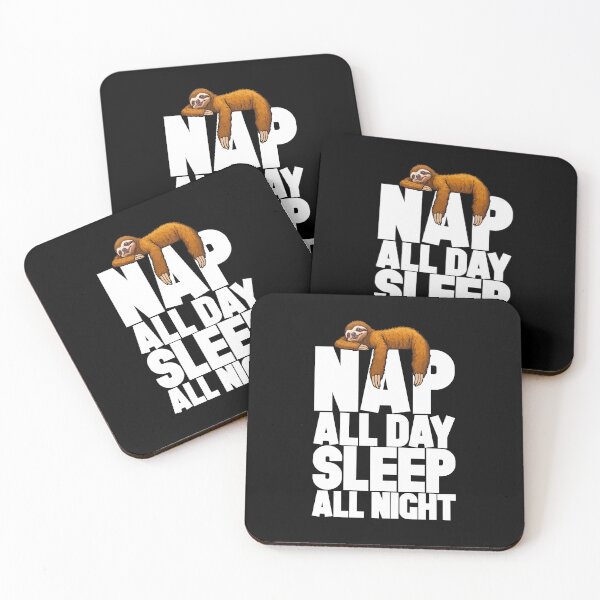 Item preview, Nap All Day Sleep All Night Funny Cute Lazy Sleepy Sloth designed and sold by GrandeDuc.