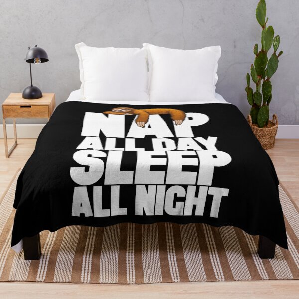Item preview, Nap All Day Sleep All Night Funny Cute Lazy Sleepy Sloth designed and sold by GrandeDuc.