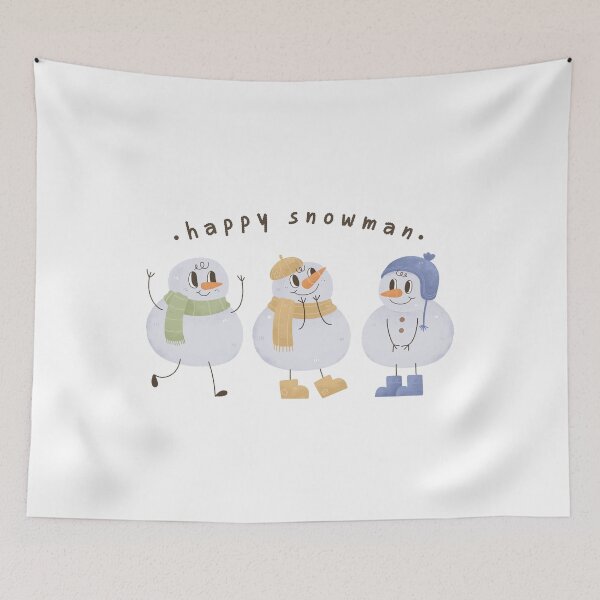 Item preview, happy snowman funny christmas crew cute watercoler groovy retro designed and sold by TNwandesignart.