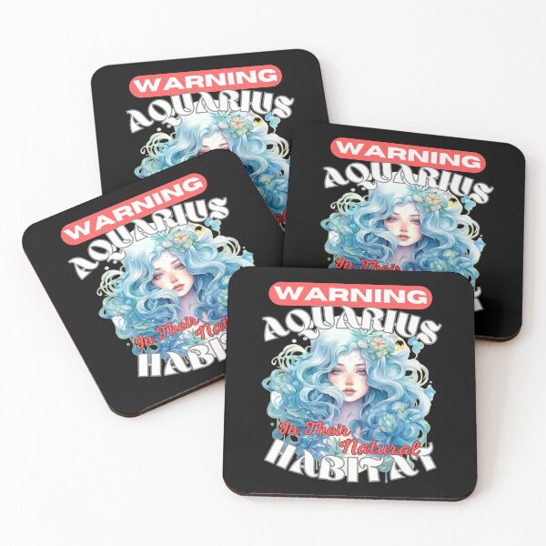 Item preview, Warning: Aquarius In Their Natural Habitat. cute aquarius designed and sold by ZodiacWonders.