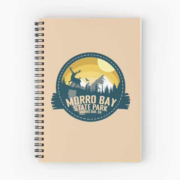 Item preview, Morro Bay State Park California - CA Retro Souvenir Badge designed and sold by mountainfad.
