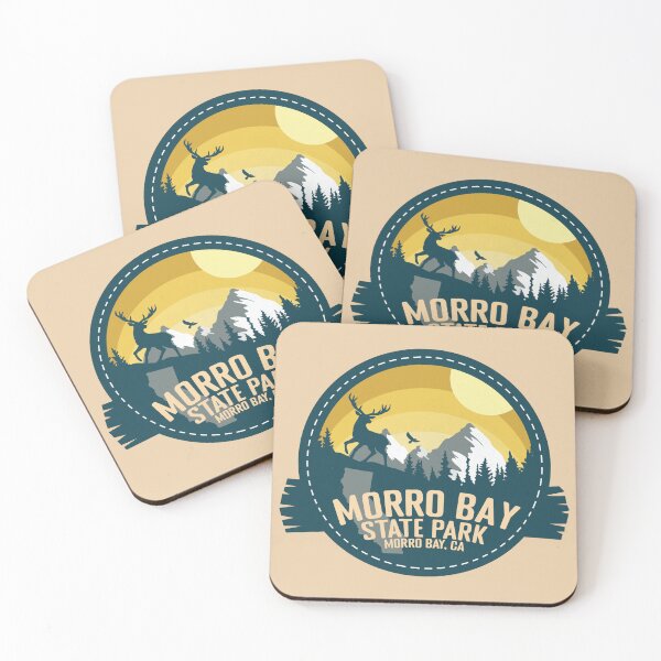 Item preview, Morro Bay State Park California - CA Retro Souvenir Badge designed and sold by mountainfad.