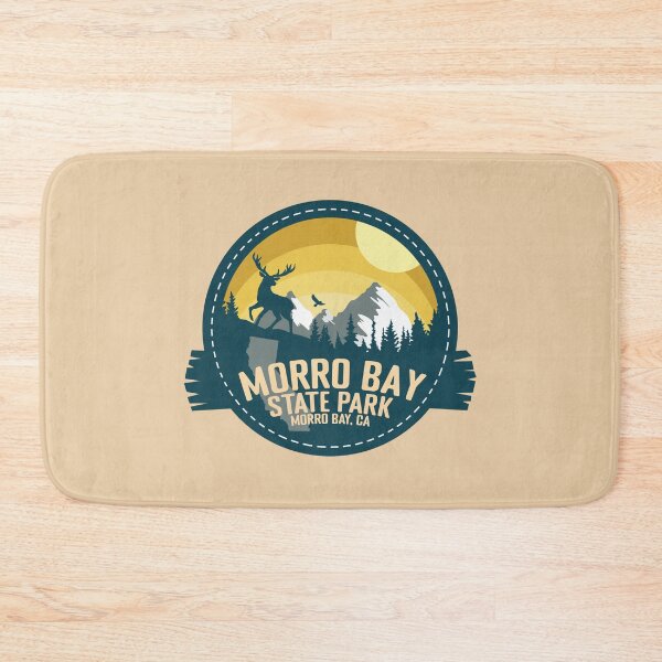 Item preview, Morro Bay State Park California - CA Retro Souvenir Badge designed and sold by mountainfad.