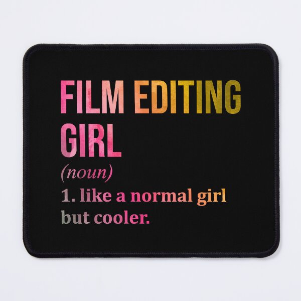 Item preview, Film Editing Girl Definition Film Editor in Watercolor designed and sold by XCIV.