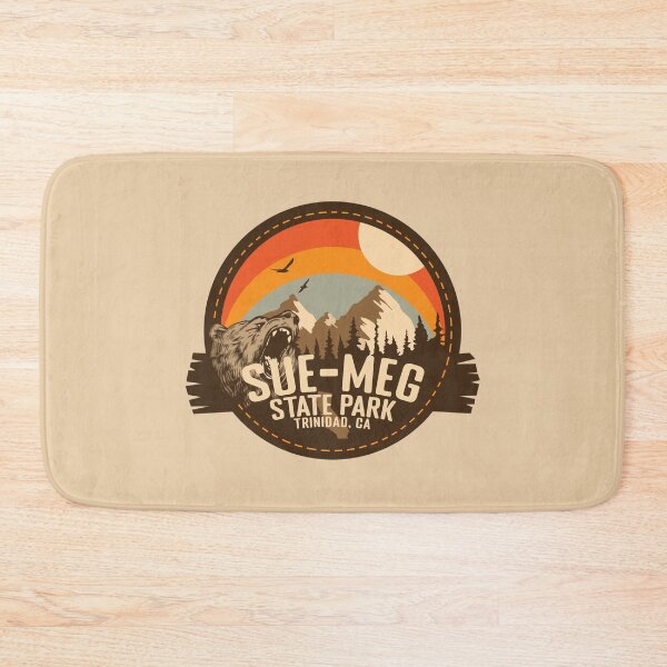 Item preview, Sue-meg State Park California - CA Retro Souvenir Badge designed and sold by mountainfad.