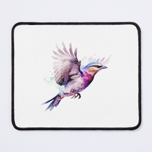Item preview, colorful lilac breasted roller, watercolor lilac breasted roller, lilac breasted roller bird designed and sold by GreyStanzione1.
