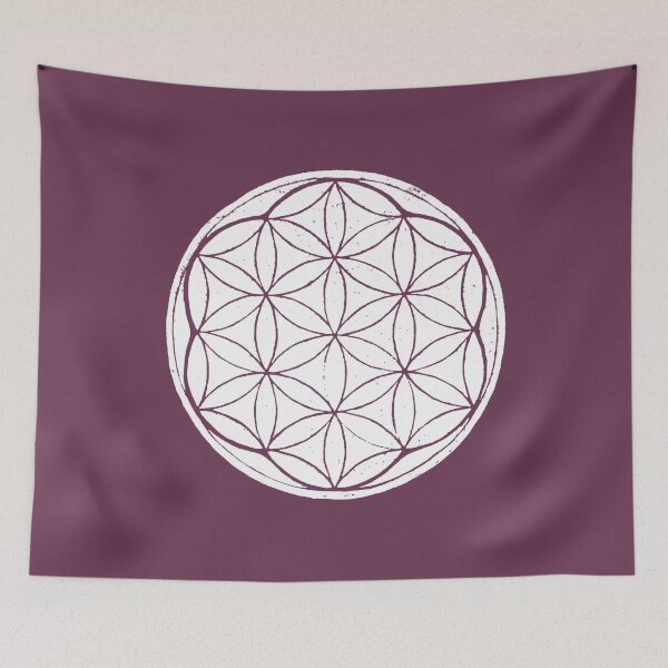 Artikelvorschau, Flower of Life Linocut - Snow + Beet entworfen und verkauft von Irene Estelle.